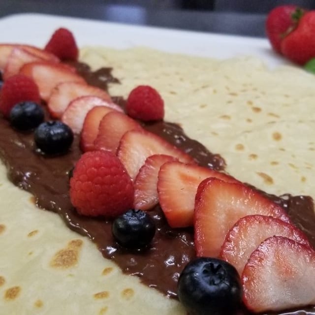 Vegan Nutella and Berries Crepe.
