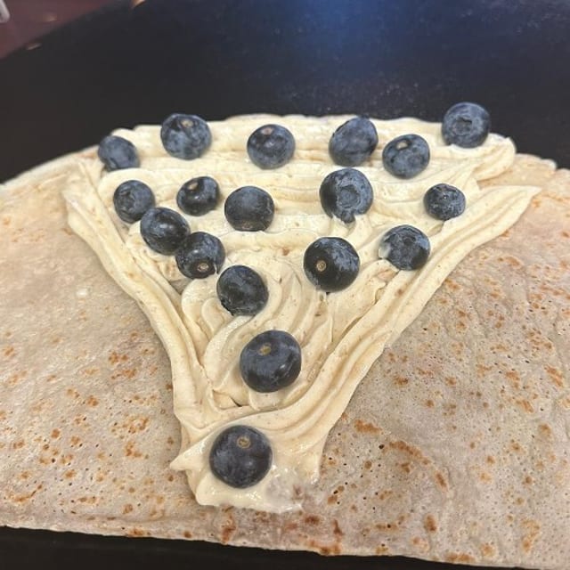 Blueberry Cheesecake Crepe.